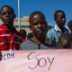 Dominicans of Haitian descent protest outside the House of Representatives in Santo Domingo, Dominican Republic, March 12, 2014, asking for the return of their Dominican identity documents that were canceled by the Central Electoral Board.
ERIKA SANTELICES/AFP/Getty Images